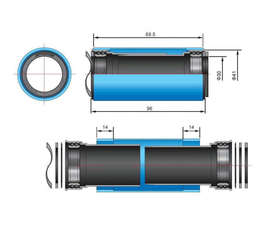 FSA Movimento Centrale Bb392 Per Telai Con Scatola Press Fit Bb89.5/92Mm Movimenti Centrali E Ricambi